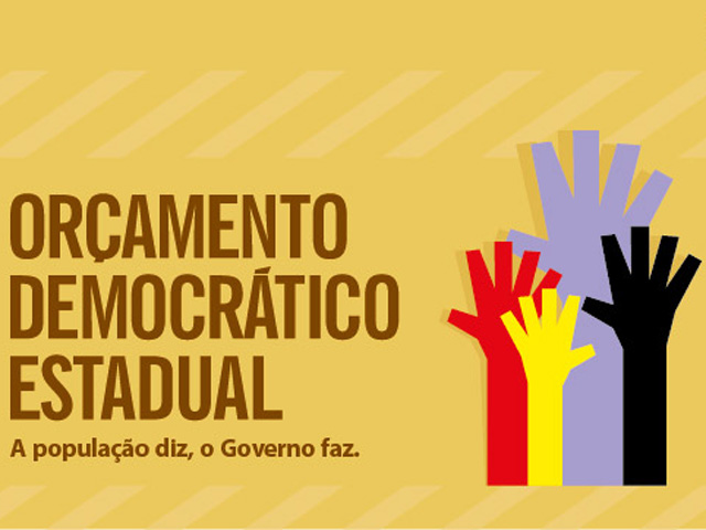 orcamento democratico estadual logo cartaz